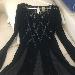 Free People Dress with lace and sequins